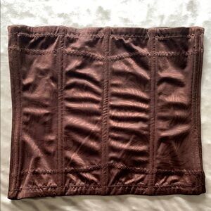 Chocolate Brown Satin Waist Cincher Size Small / Medium | Brocade Waist Cincher